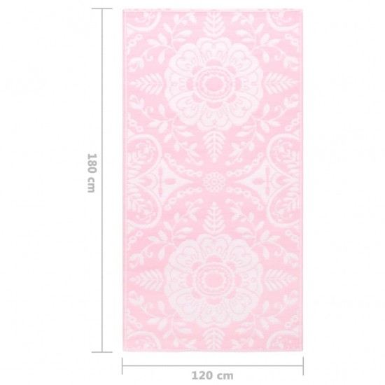 Lauko kilimas, rožinės spalvos, 120x180cm, PP