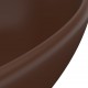 Prabangus praustuvas, matinis rudas, 40x33cm, keramika, ovalus