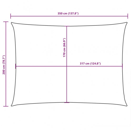 Uždanga nuo saulės, kreminė, 2x3,5m, oksfordo audinys, stačiakampė