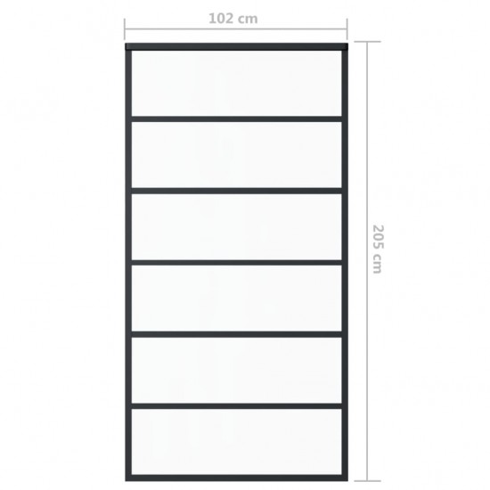Stumdomos durys su įrangos rinkiniu, 102x205cm, ESG/aliuminis