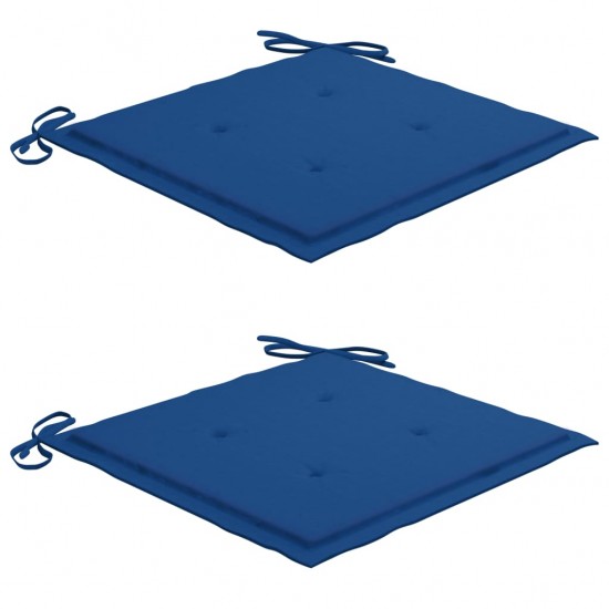 Batavia kėdės su mėlynomis pagalvėmis, 2vnt., tikmedžio masyvas
