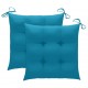 Batavia kėdės su šviesiai mėlynomis pagalvėmis, 2vnt., tikmedis