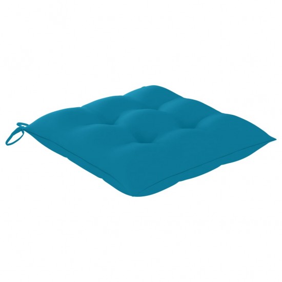 Batavia kėdės su šviesiai mėlynomis pagalvėmis, 2vnt., tikmedis