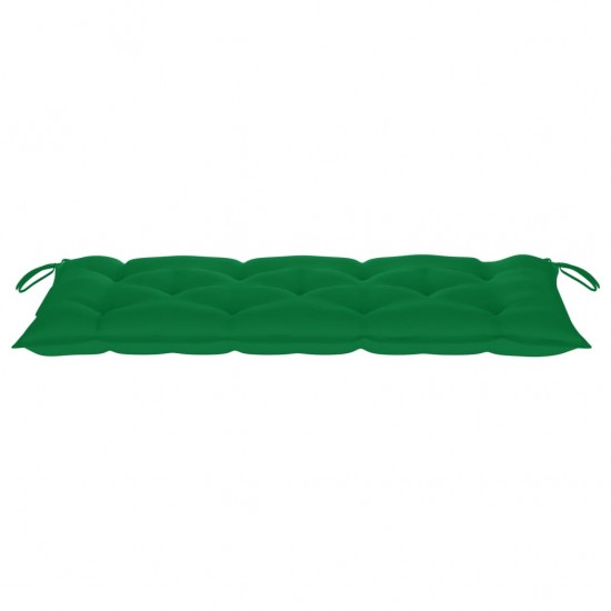 Batavia suoliukas su žalia pagalve, 120cm, tikmedžio masyvas