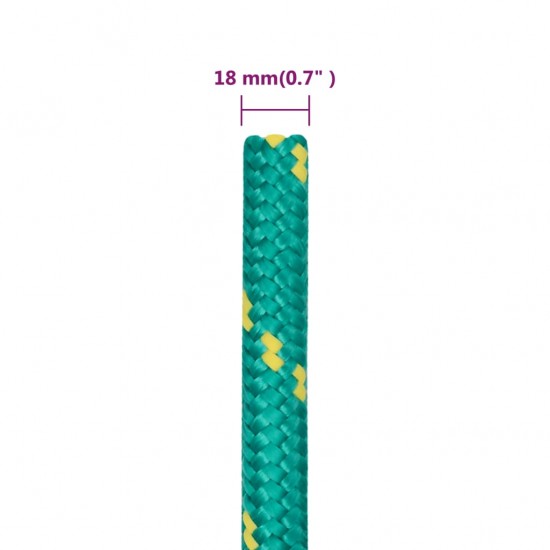 Valties virvė, žalios spalvos, 18mm, 25m, polipropilenas