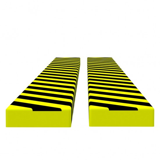 Kampų apsaugos, 2vnt., geltonos ir juodos, 6x2x101,5cm, PU