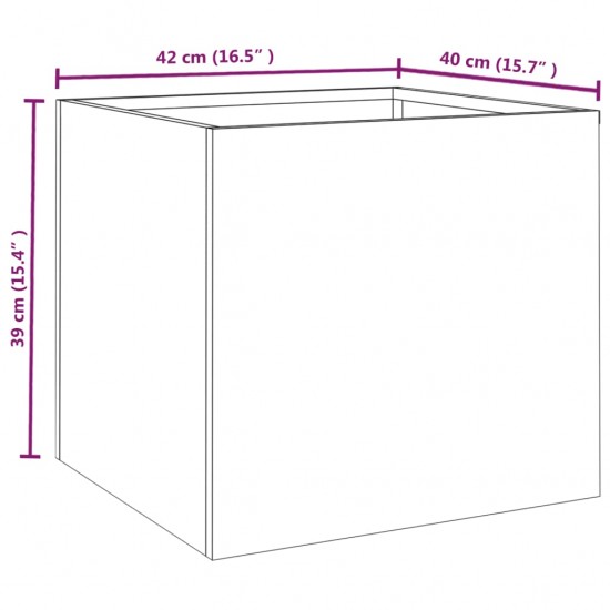 Loveliai, 2vnt., 42x40x39cm, Corten plienas