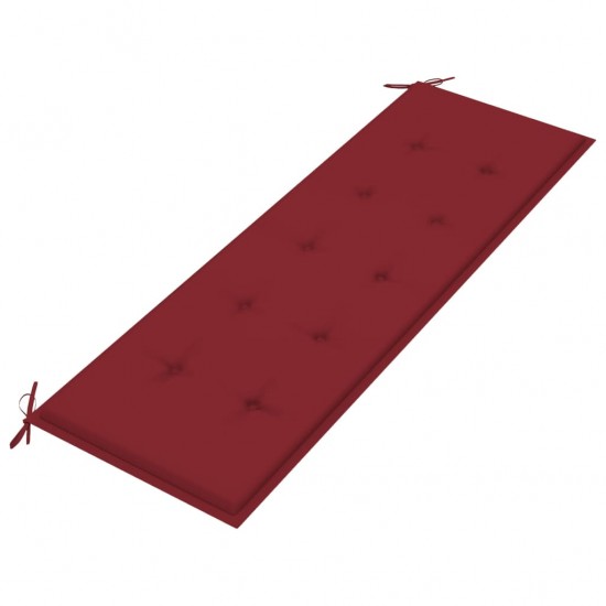 Batavia suoliukas su vyno raudona pagalvėle, 150cm, tikmedis