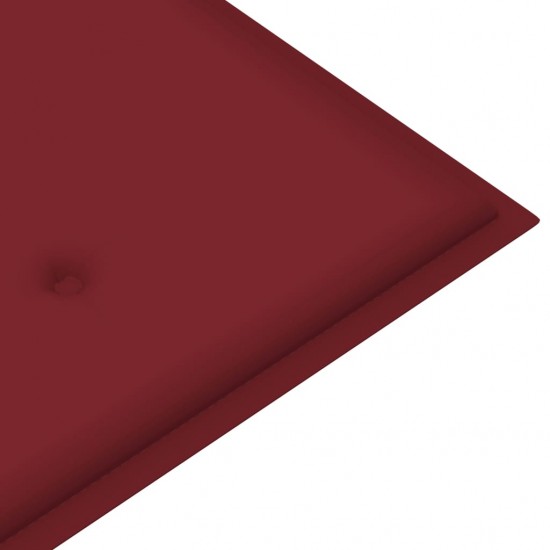 Batavia suoliukas su vyno raudona pagalvėle, 150cm, tikmedis