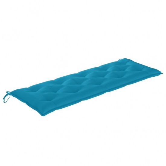 Batavia suoliukas su šviesiai mėlyna pagalvėle, 150cm, tikmedis