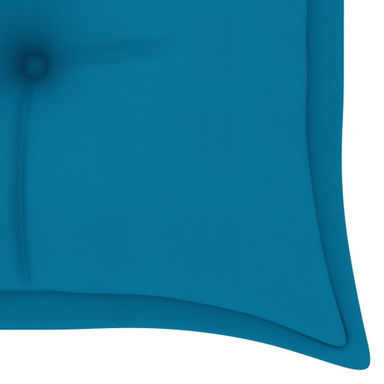 Batavia suoliukas su šviesiai mėlyna pagalvėle, 150cm, tikmedis