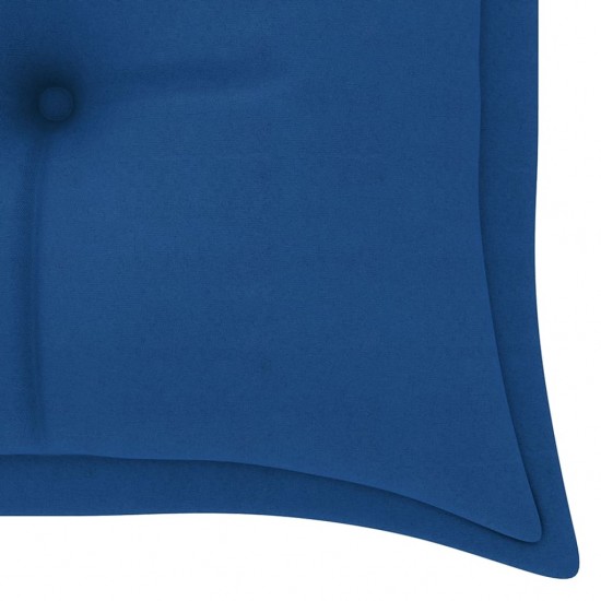 Batavia suoliukas su mėlyna pagalvėle, 150cm, tikmedžio masyvas