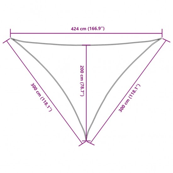 Uždanga nuo saulės, antracito, 3x3x4,24m, oksfordo audinys