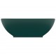 Prabangus praustuvas, matinis žalias, 40x33cm, keramika, ovalus