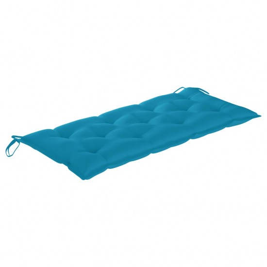 Batavia suoliukas su šviesiai mėlyna pagalve, 120cm, tikmedis