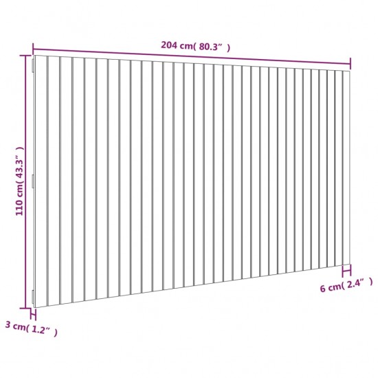 Sieninis galvūgalis, baltas, 204x3x110cm, pušies masyvas