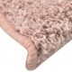 Laiptų kilimėliai, 15vnt., šviesiai rožinės spalvos, 65x21x4cm