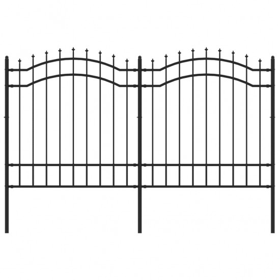 Sodo tvora su smailiomis viršūnėmis, juoda, 165cm, plienas