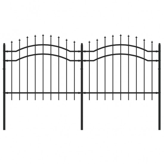 Sodo tvora su smailiomis viršūnėmis, juoda, 140cm, plienas