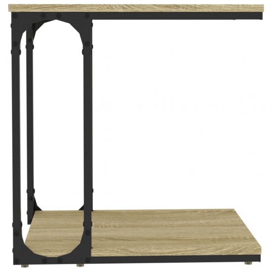 Šoninis staliukas, sonoma ąžuolo, 50x35x52cm, apdirbta mediena