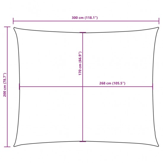 Uždanga nuo saulės, antracito, 2x3m, oksfordo audinys