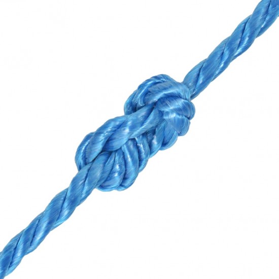 Susukta virvė, polipropilenas, 6mm, 200m, mėlyna