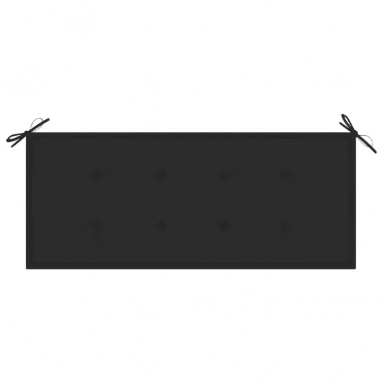 Batavia suoliukas su juoda pagalve, 120cm, tikmedžio masyvas