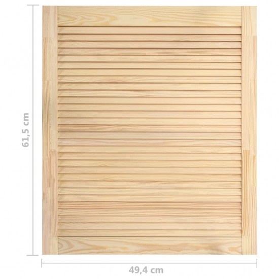 Žaliuzinės durelės, 2vnt., 61,5x49,4cm, pušies medienos masyvas