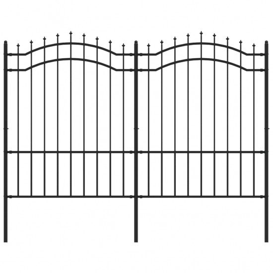 Sodo tvora su smailiomis viršūnėmis, juoda, 190cm, plienas