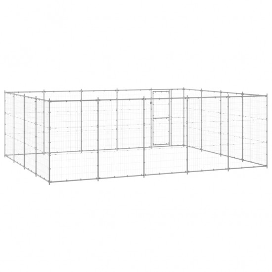 Lauko voljeras šunims, galvanizuotas plienas, 24,2m²