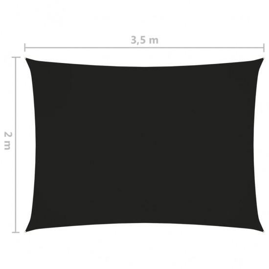 Uždanga nuo saulės, juoda, 2x3,5m, oksfordo audinys, stačiakampė