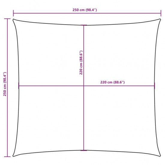 Uždanga nuo saulės, juoda, 2,5x2,5m, oksfordo audinys