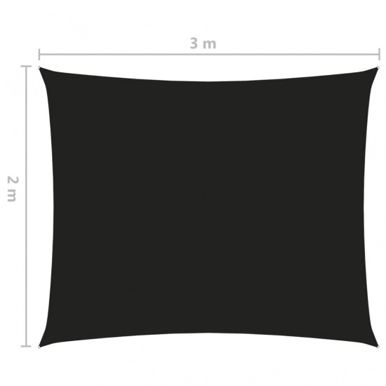 Uždanga nuo saulės, juoda, 2x3m, oksfordo audinys, stačiakampė