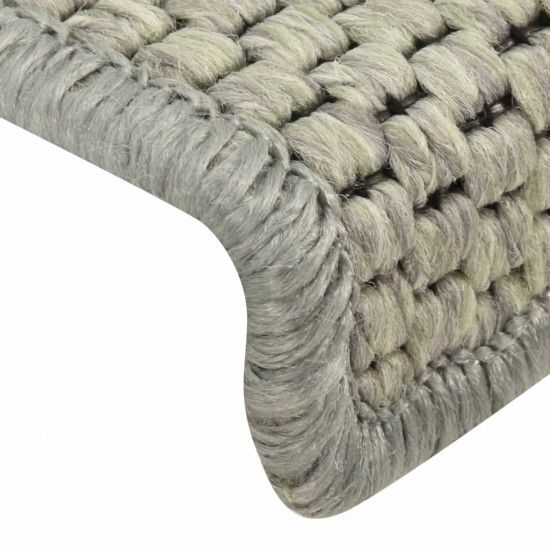 Lipnūs laiptų kilimėliai, 15vnt., pilkos spalvos, 65x21x4cm