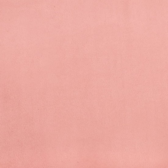 Lova su spyruoklėmis ir čiužiniu, rožinė, 90x200 cm, aksomas