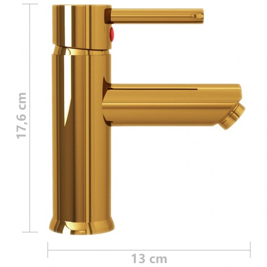 Vonios kambario praustuvo maišytuvas, auksinis, 130x176mm