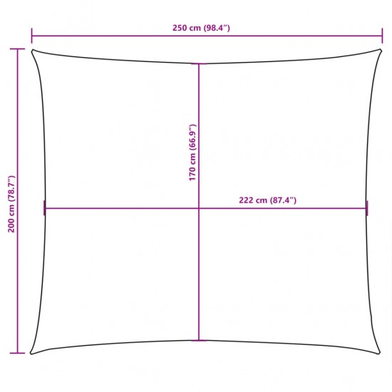 Uždanga nuo saulės, antracito, 2x2,5m, oksfordo audinys