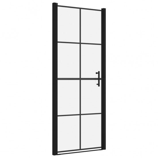 Dušo durys, juodos spalvos, 81x195cm, grūdintas stiklas