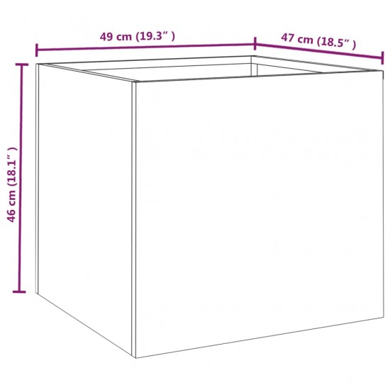 Loveliai, 2vnt., 49x47x46cm, Corten plienas