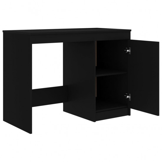 Rašomasis stalas, juodos spalvos, 140x50x76cm, MDP