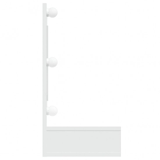 Veidrodinė spintelė su LED apšvietimu, balta, 90x31,5x62cm
