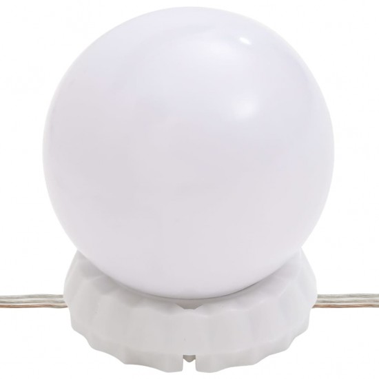Veidrodinė spintelė su LED apšvietimu, balta, 90x31,5x62cm