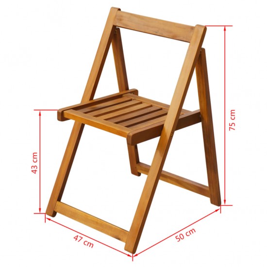Sulankstomos sodo kėdės, 2 vnt., akacijos mediena