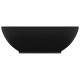 Prabangus praustuvas, matinis juodas, 40x33cm, keramika, ovalus