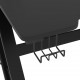 Žaidimų stalas su ZZ formos kojelėmis, juodas, 90x60x75cm