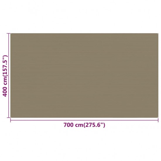 Palapinės kilimėlis, taupe spalvos, 400x700cm, HDPE