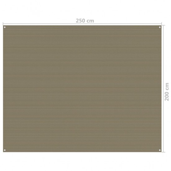 Palapinės kilimas, taupe spalvos, 250x200cm