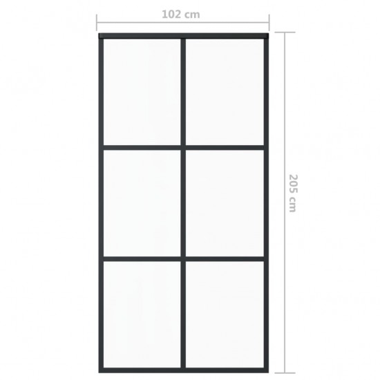 Stumdomos durys su įrangos rinkiniu, 102x205cm, ESG/aliuminis