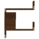 Sieninės kampinės lentynos, 2vnt., rudos, 40x40x50cm, mediena
