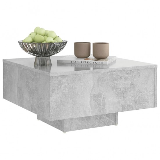 Kavos staliukas, betono pilkos spalvos, 60x60x31,5cm, MDP